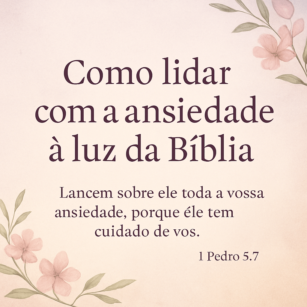 Como lidar com a ansiedade à luz da Bíblia
